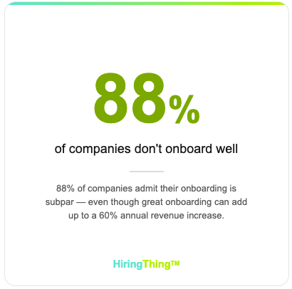 88% of companies don't onboard well