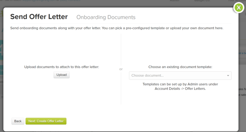 Screenshots of the HiringThing platform and completing new hire onboarding..