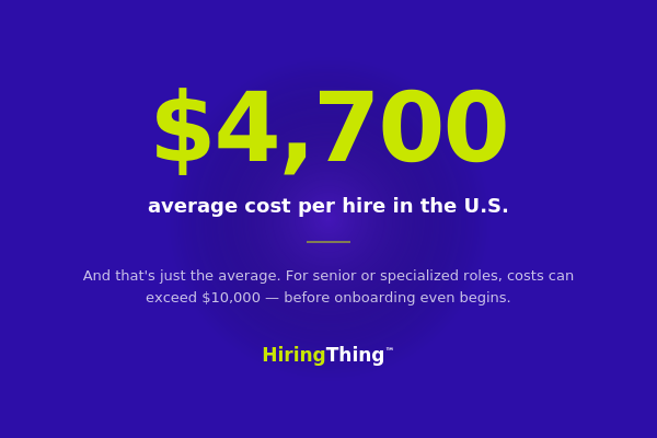 average cost of hire in the us